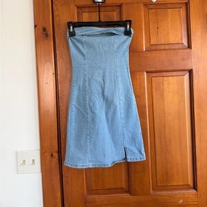 SHEIN Light Blue Denim Mini Dress